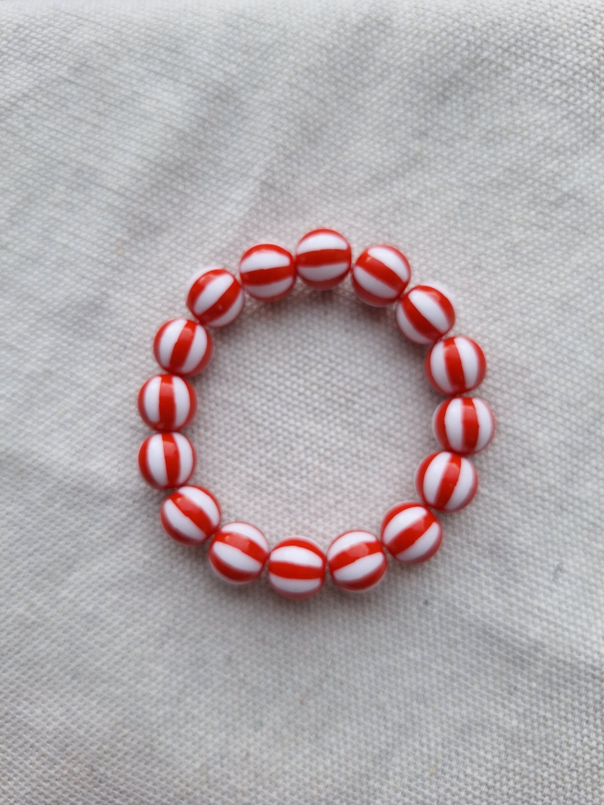 Bubbelarmband Streep Rood