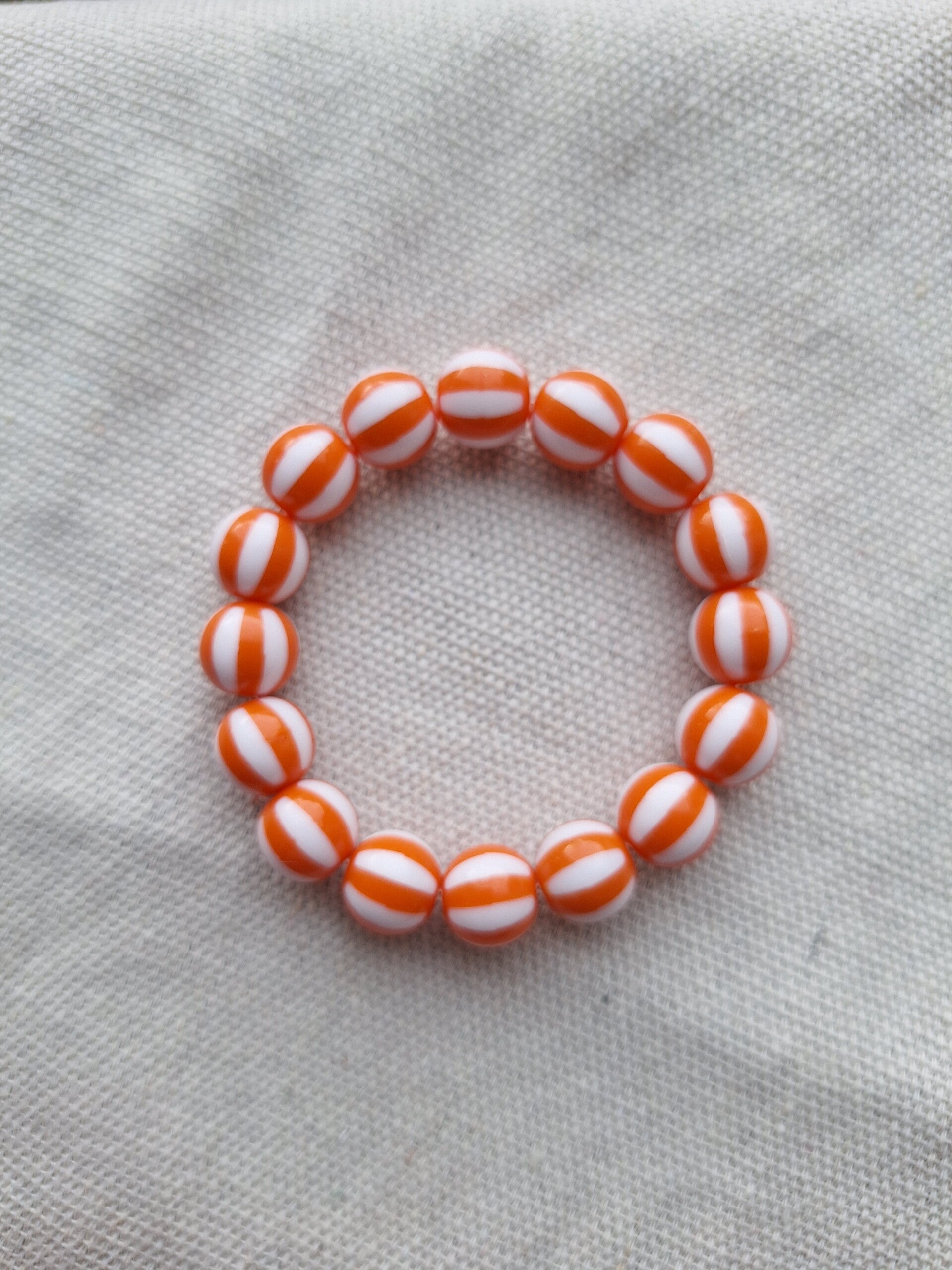 Bubbelarmband Streep Oranje