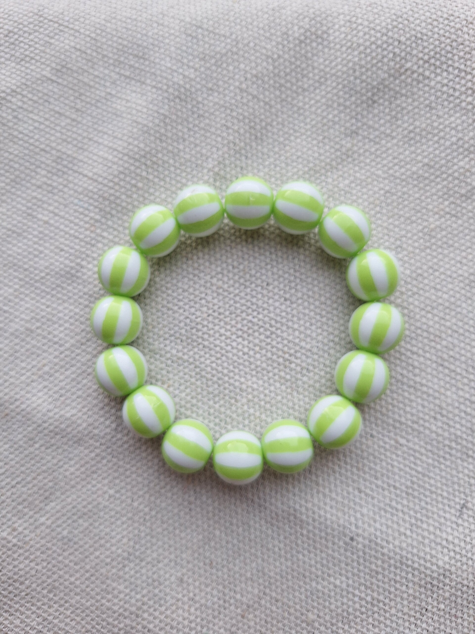 Bubbelarmband Streep Groen 1