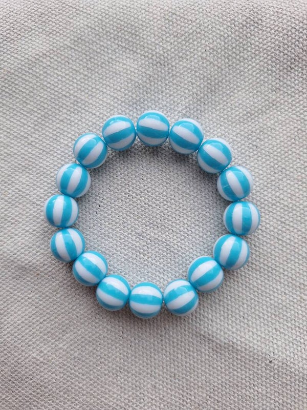 Bubbelarmband Streep Blauw 2