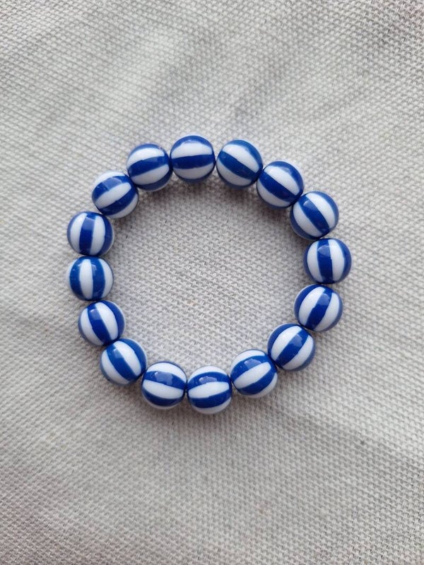 Bubbelarmband Streep Blauw 1