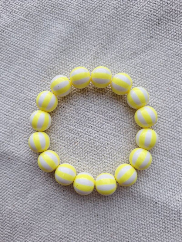 Bubbelarmband Streep Geel 1