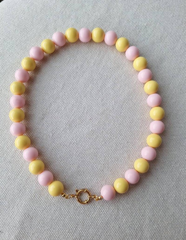 Bubbelketting Mix Lichtroze/Lichtgeel