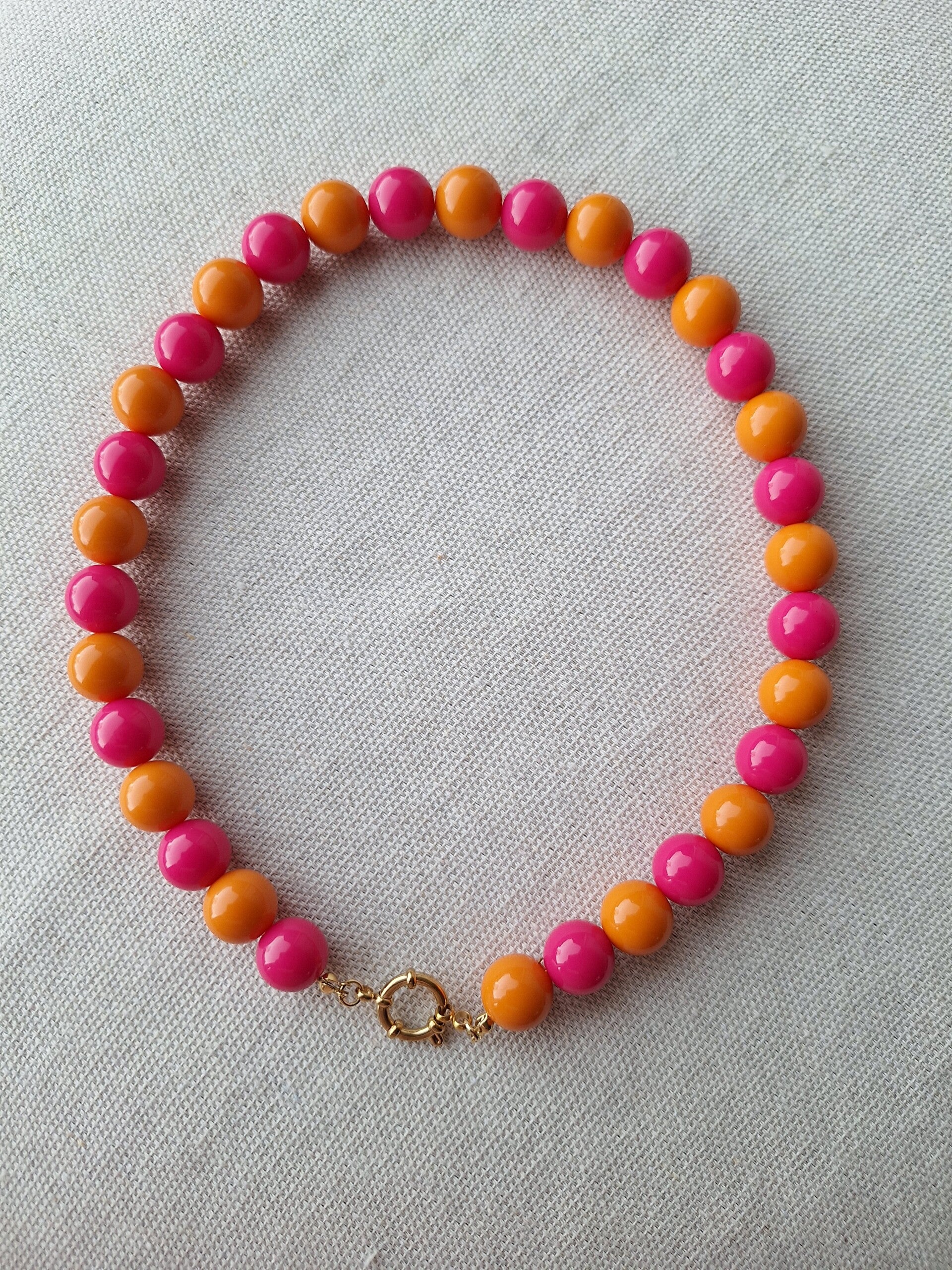 Bubbelketting Mix Roze/Oranje