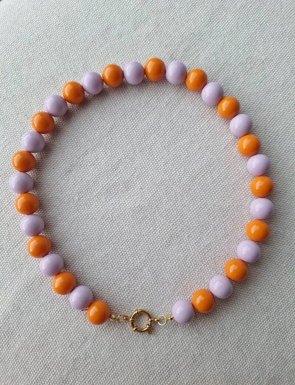 Bubbelketting Mix Lila/Oranje