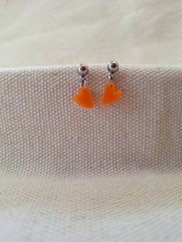 Oorbel Hartje Oranje