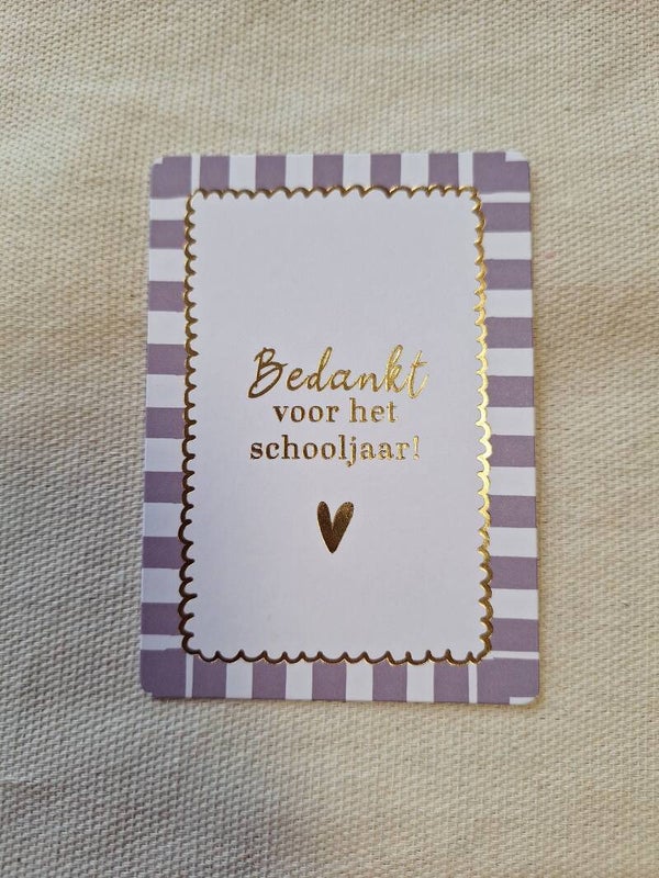 Kaartje A7 Schooljaar