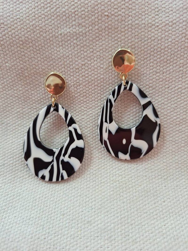 Oorbel Elle Zebra