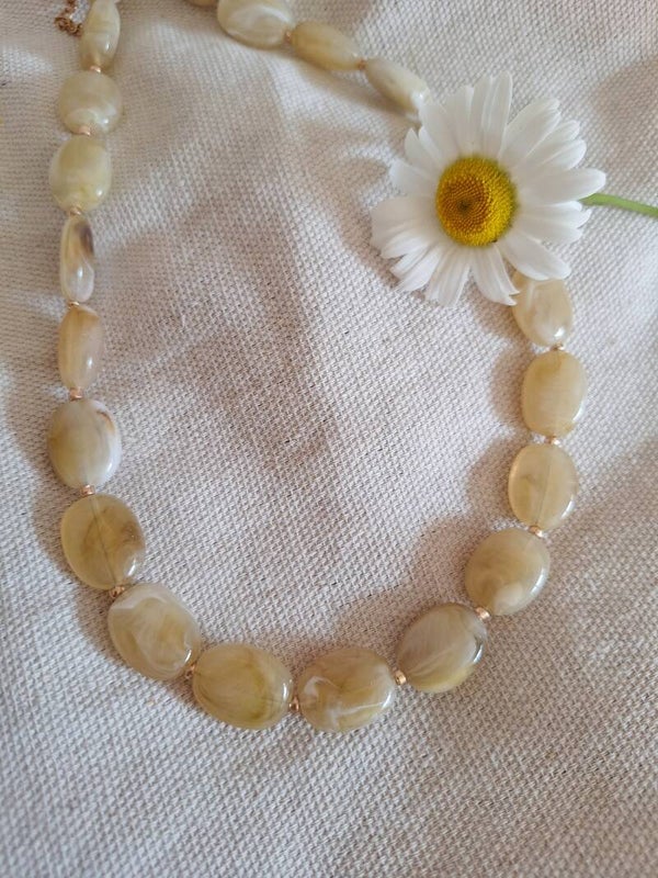 Ketting Warm Beige Plat