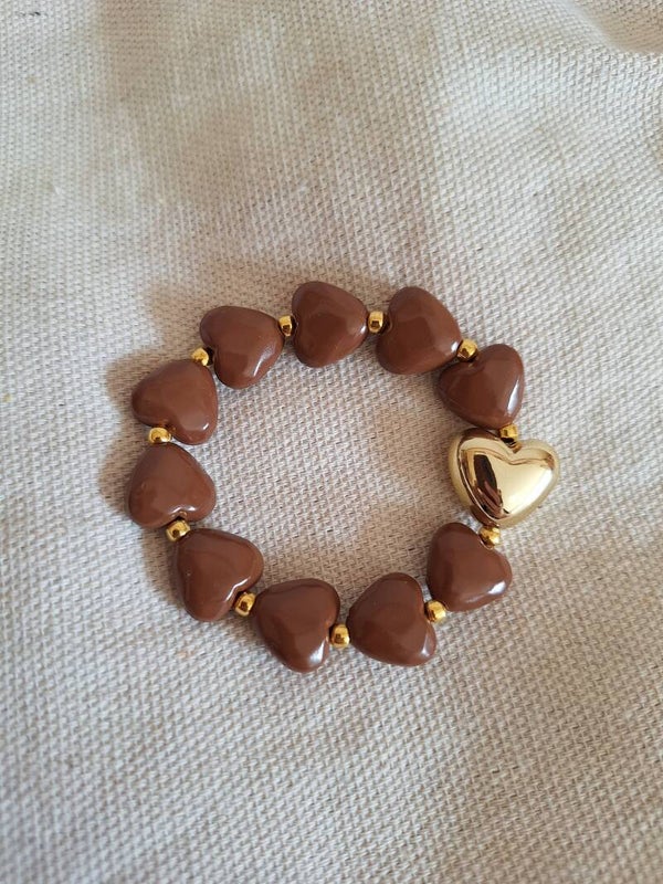 Kralenarmband Autumn Bruin
