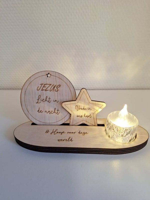 Kerstplankje "Hoop"