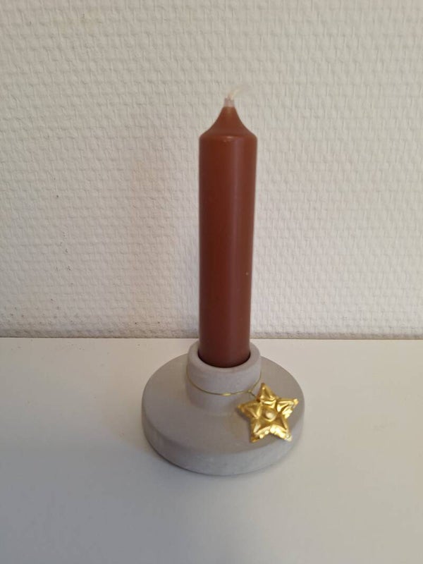 Kaarsje met goudfolie hanger