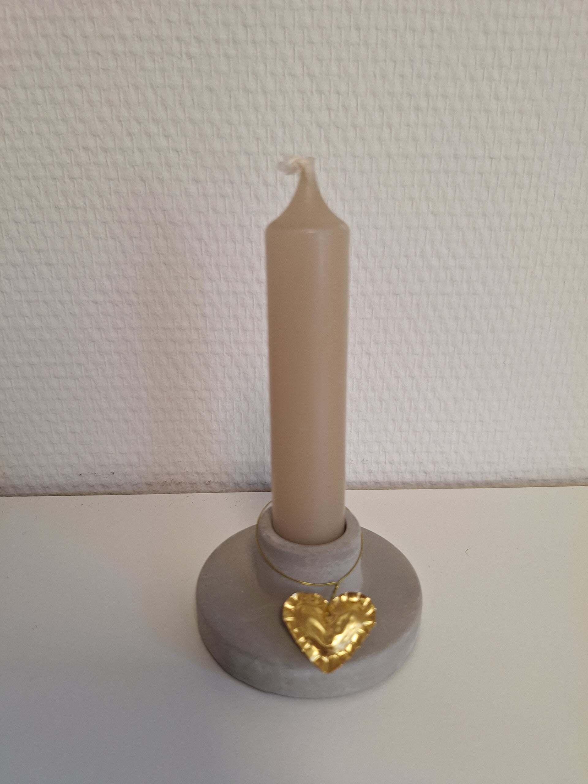 Kaarsje met goudfolie hanger