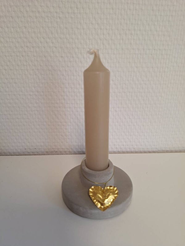 Kaarsje met goudfolie hanger