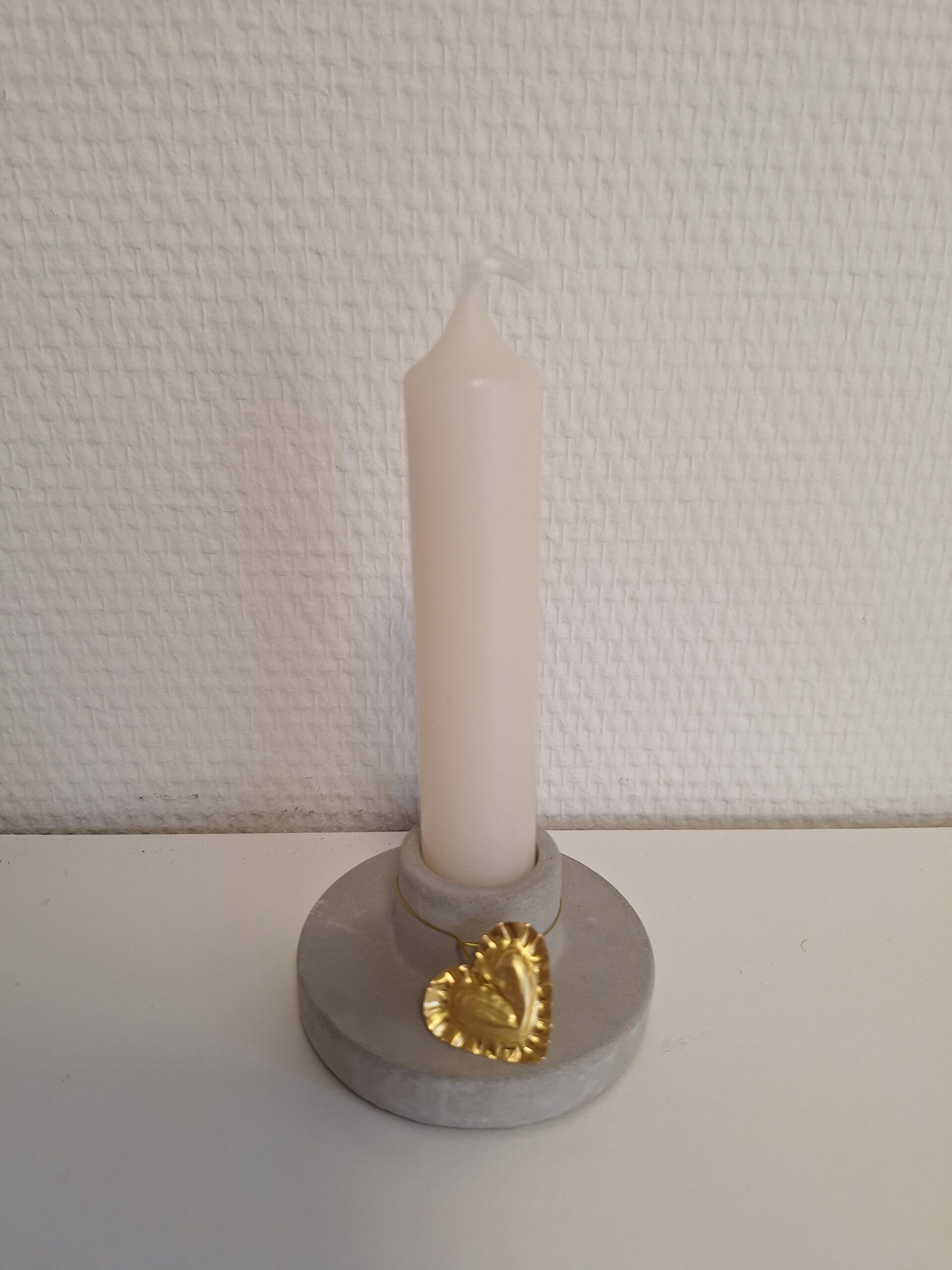 Kaarsje met goudfolie hanger