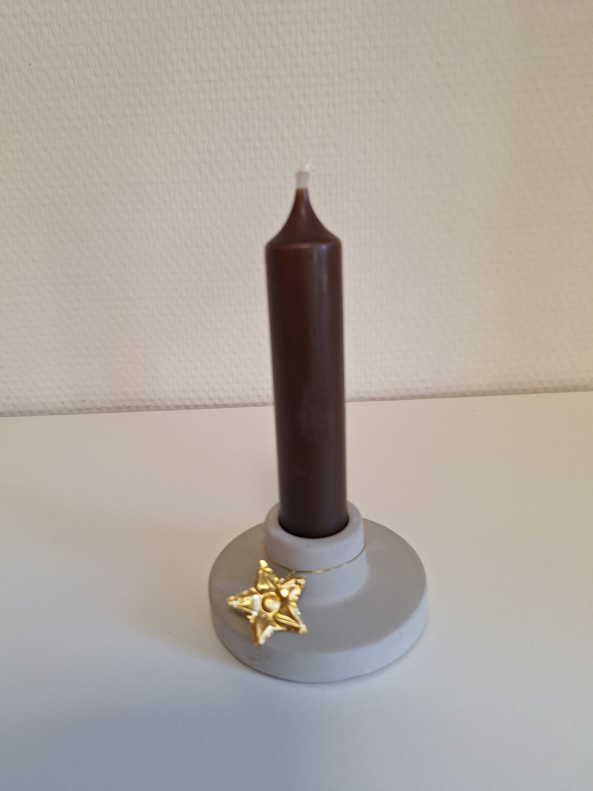 Kaarsje met goudfolie hanger