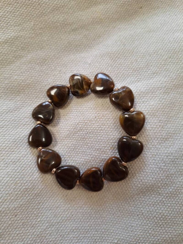 Kralenarmband Autumn hartjes