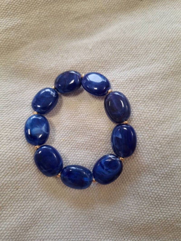 Kralenarmband Autumn Blauw