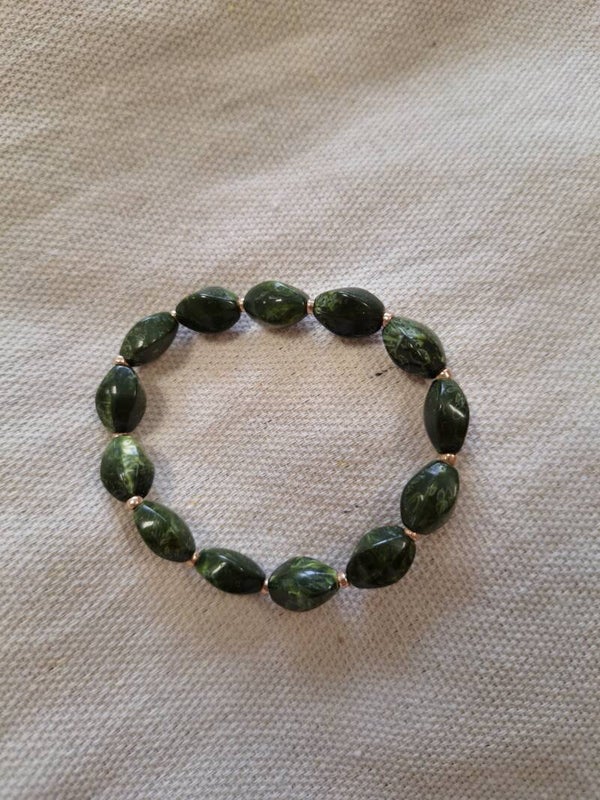Kralenarmband Autumn Donkergroen