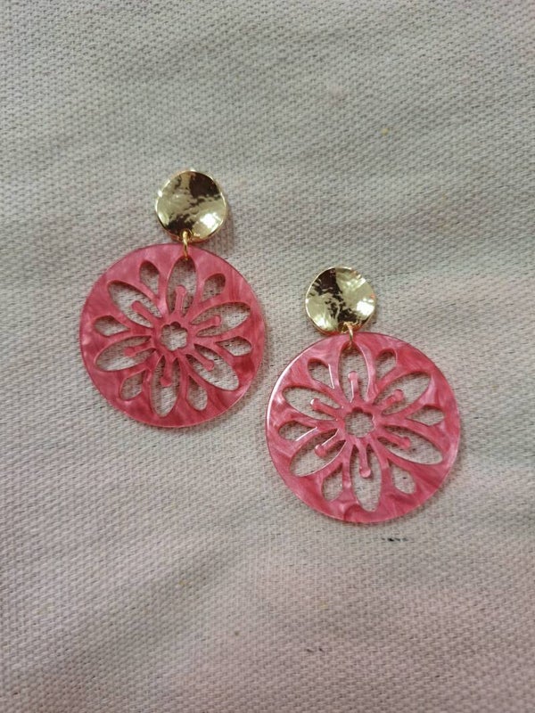 Oorbel Parelmoer Roze