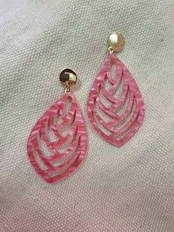 Oorbel Parelmoer Roze