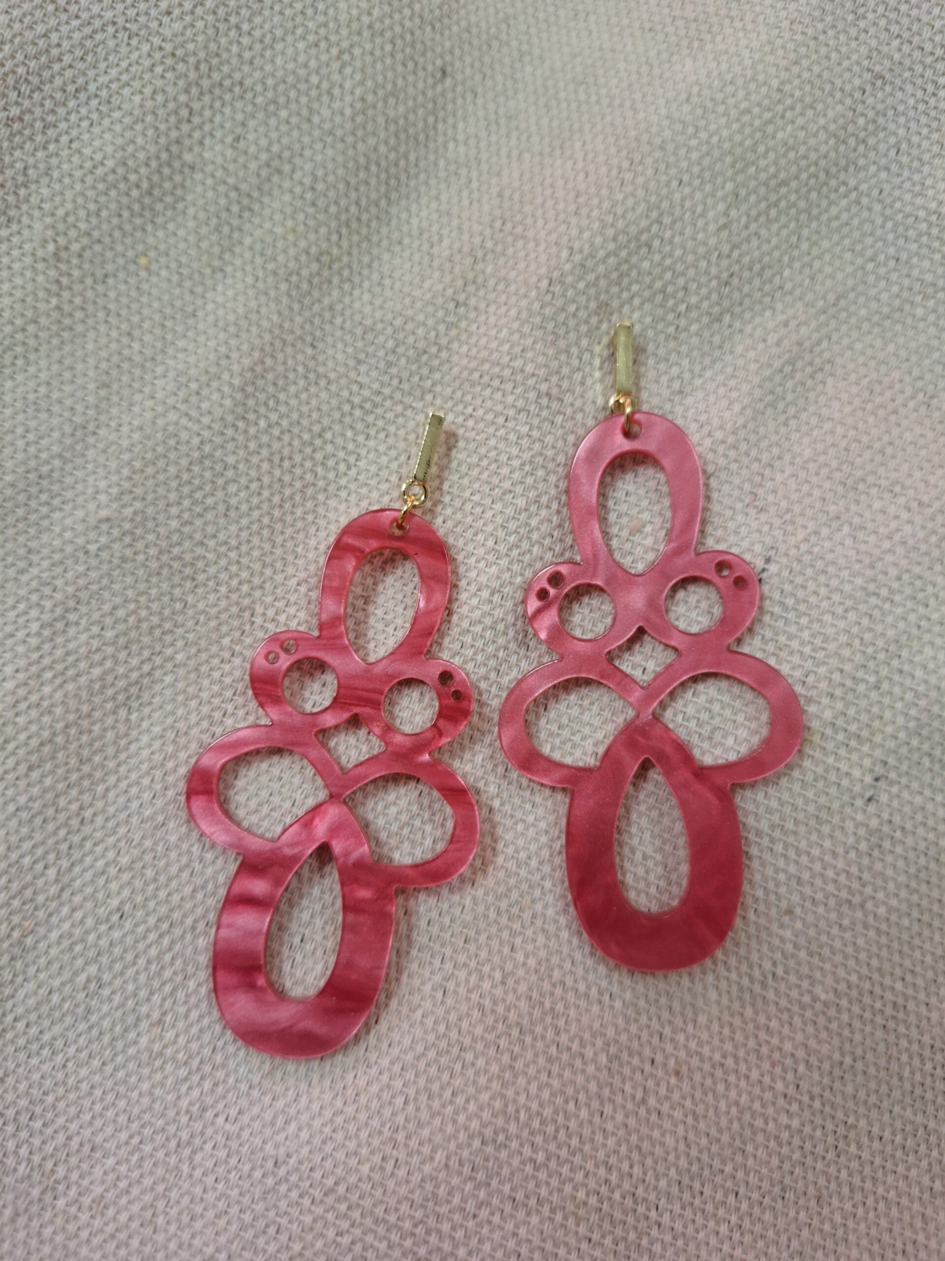 Oorbel Parelmoer Roze