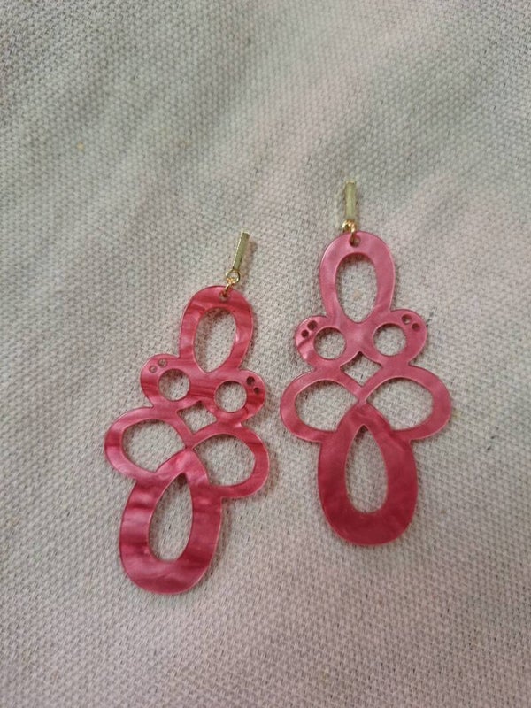 Oorbel Parelmoer Roze