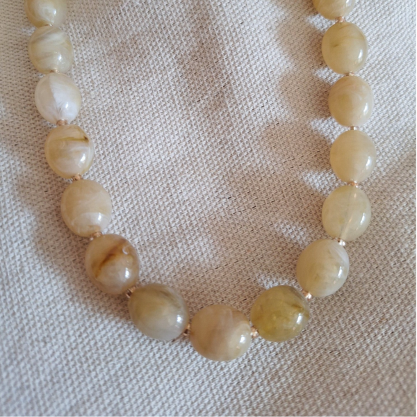 Ketting Warm Beige Ovaal