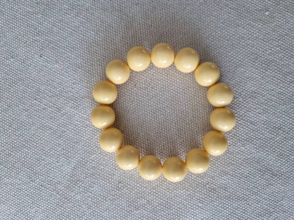 Bubbelarmband Zachtgeel