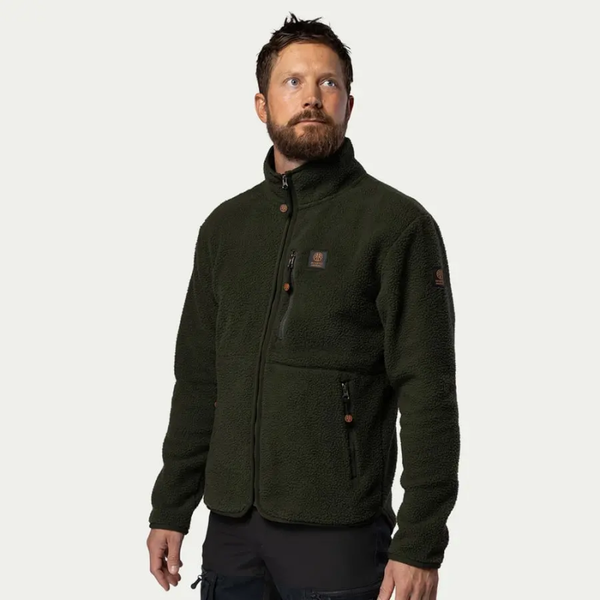 BN308 Retro Pile Jacket Heren Deep forrest