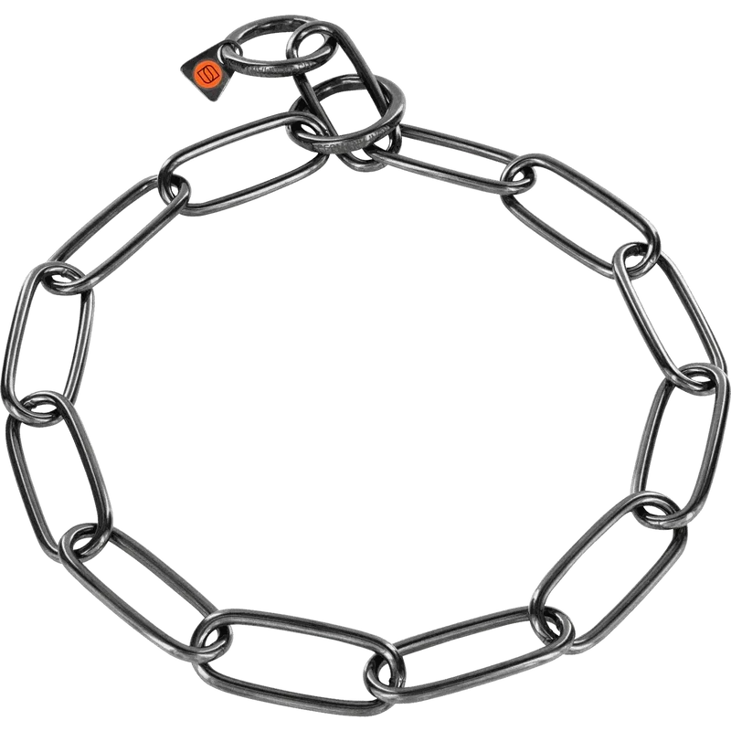 Sprenger Halsketting met lange schakels – Roestvrij staal (4,0 mm) - zwart