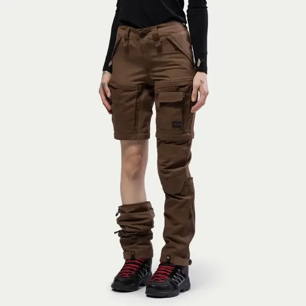 BN002 V2 Zip-Off Afritsbroek Dames "Sepia Brown""