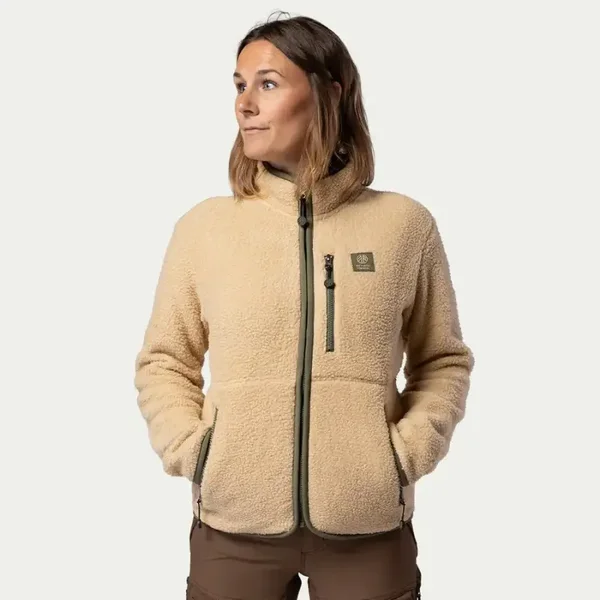 BN308 Retro Pile Jacket dames "Beige Moss"