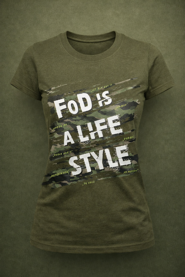 FOD Is A Life Style – Women T-Shirt Khaki