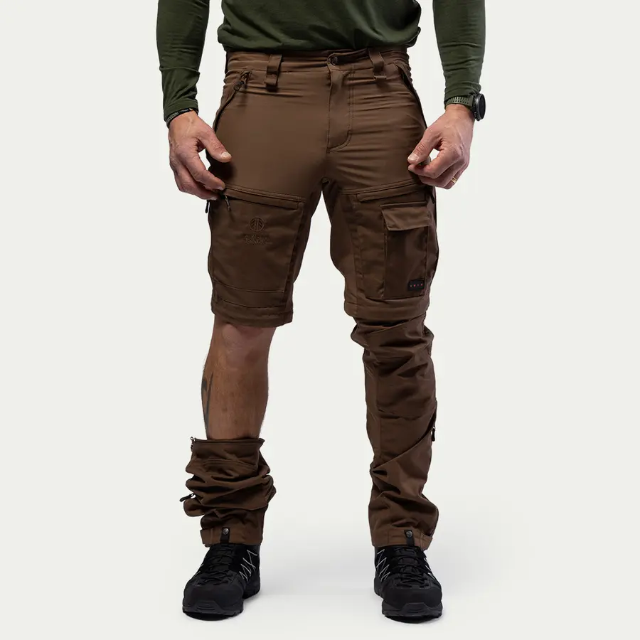 BN002 V2 Zip-Off Afritsbroek Heren "Sepia Brown"
