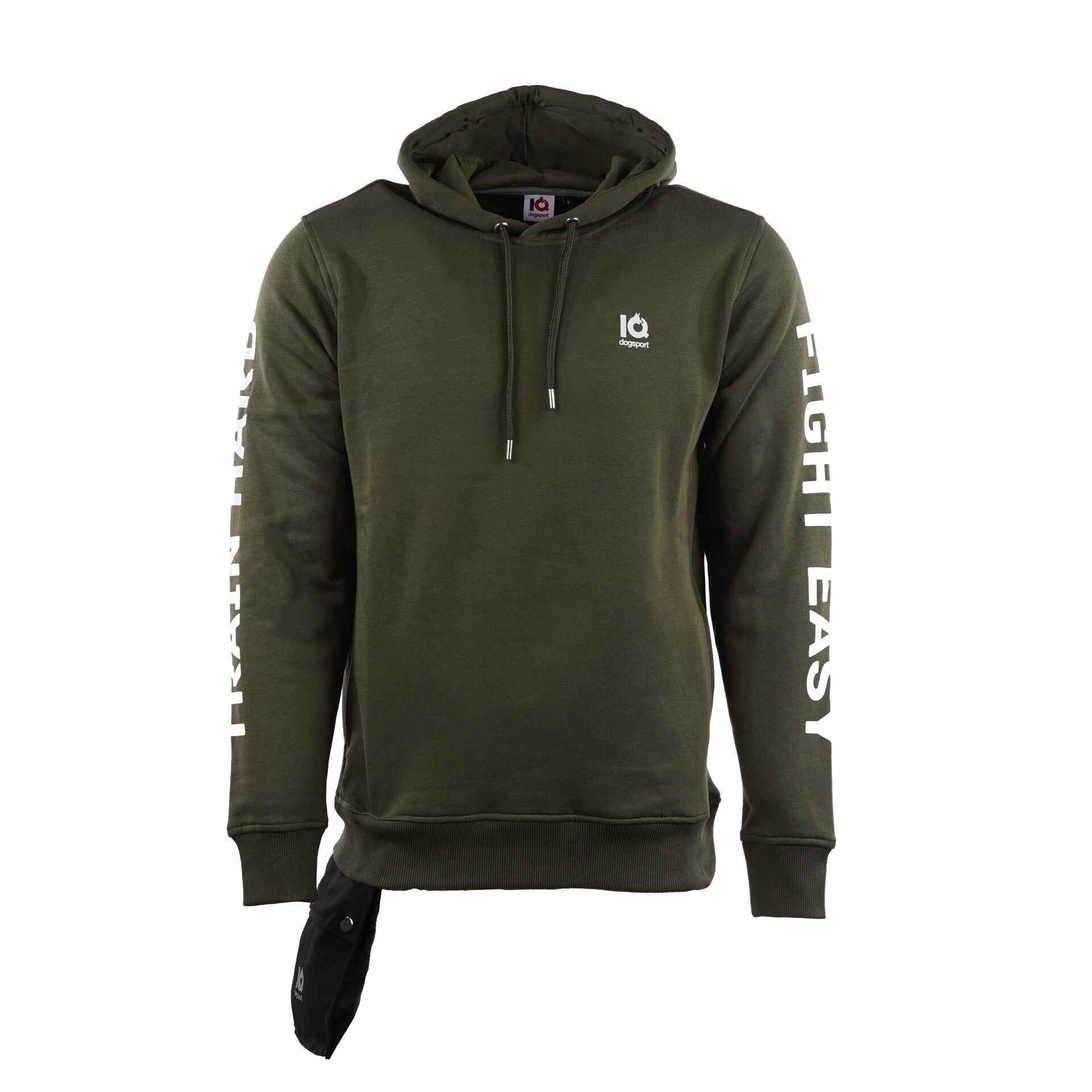 IQ Training Hoodie 3.0 unisex - "Train Hard" - olijfgroen