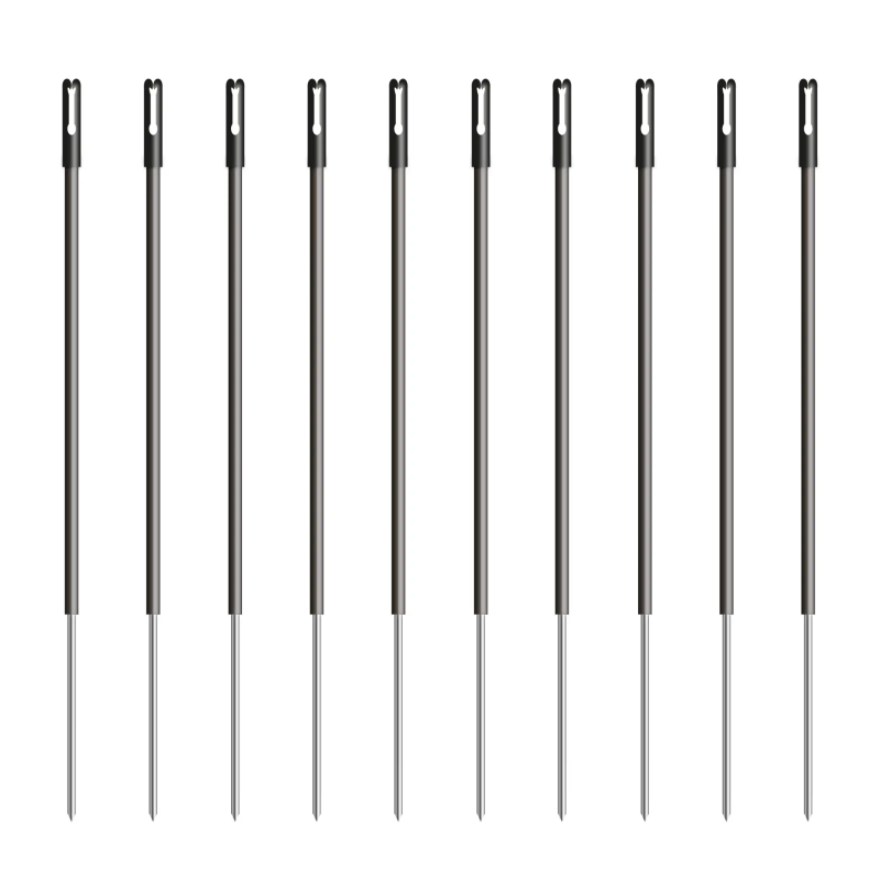 Kunststof paaltjes zwart lang