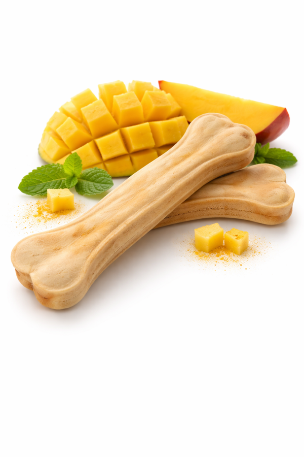 kauwbot geperste runderhuid met mango