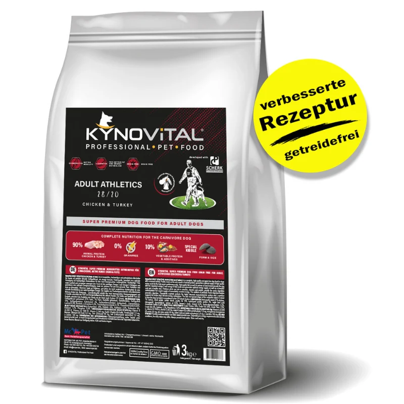 KYNOVITAL Adult Athletics 28/20 - 3 kg
