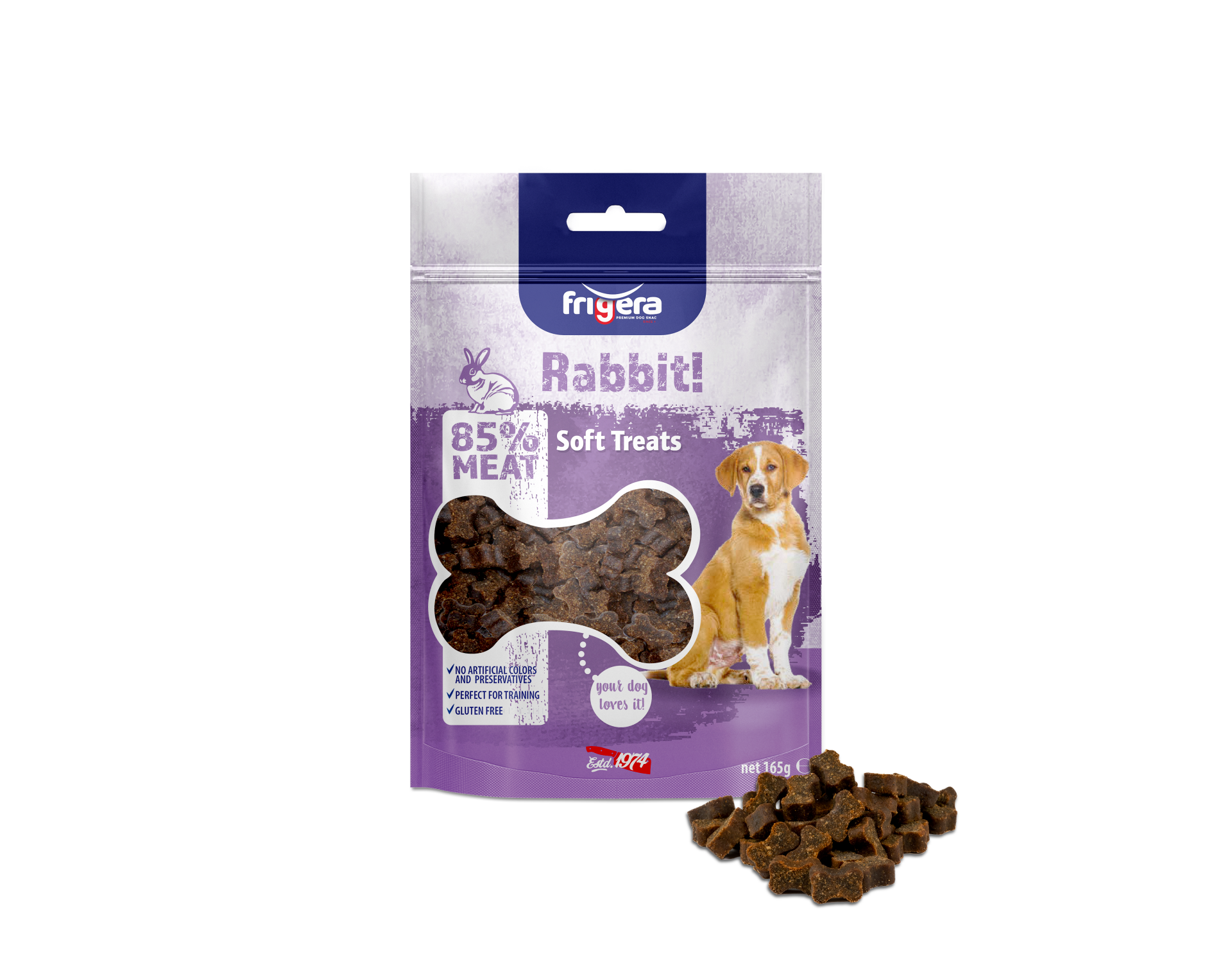 Semi-Moist Soft Treats Gluten Free High Meat Konijn 165g