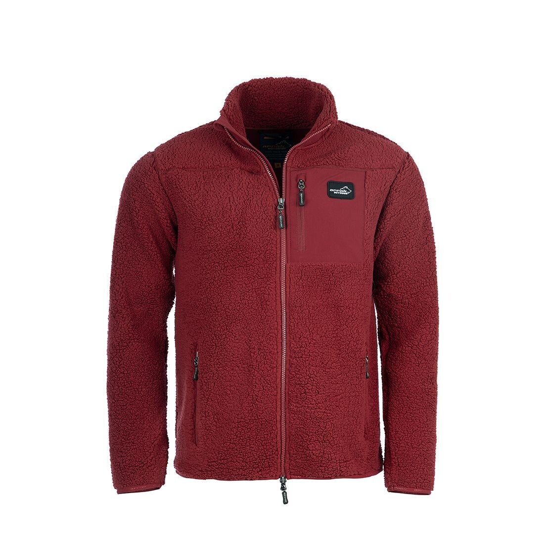 Arrak Sherpa men's Fleece Jacket Dark Red