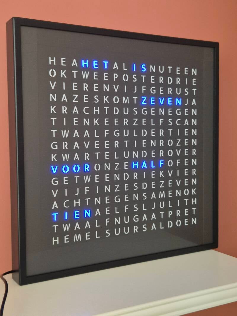 Woordklok van KlokUniek