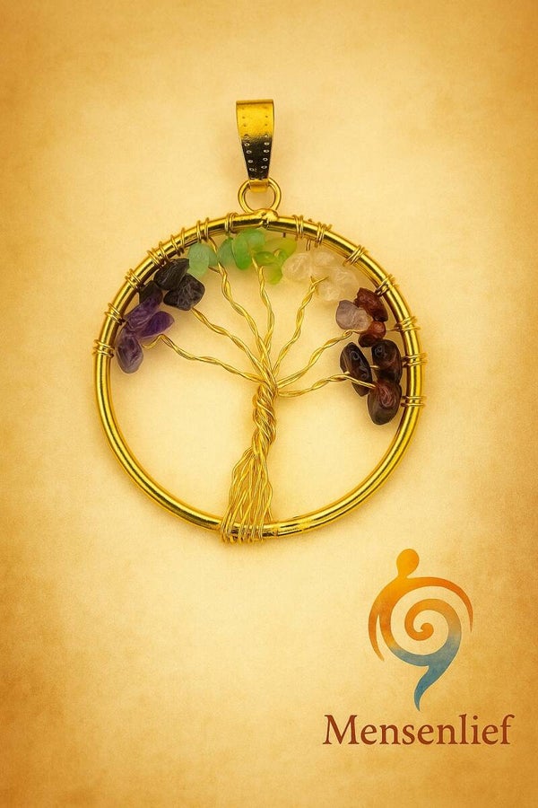 Chakra Tree of Life Hanger – Goudkleur