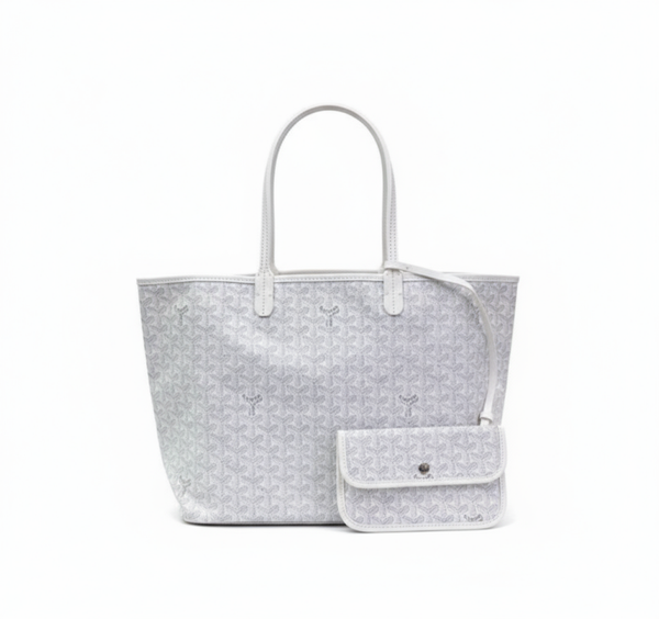 Goyard Saint Louis PM Tote Bag in White