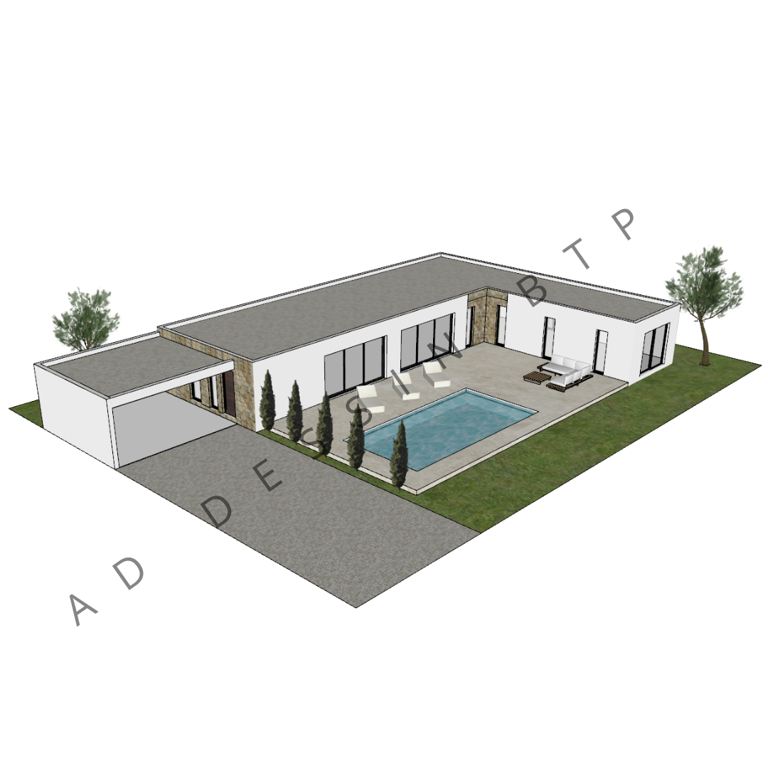 Noa - Plain-pied - 147 m² - 3 ou 4 chambres