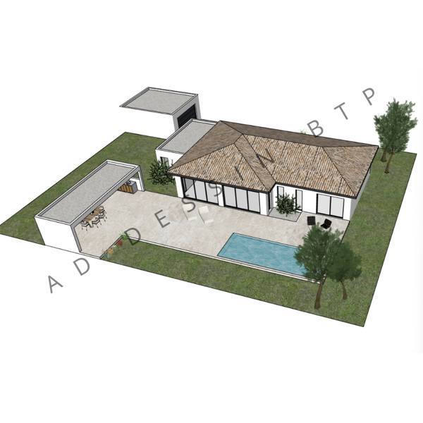 Enora - Plain-pied - 149m² - 3 ou 4 chambres