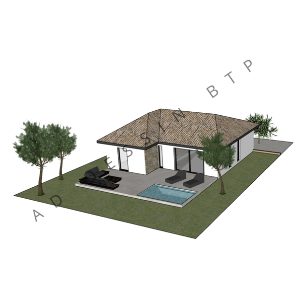 Paula - Plain-pied - 71 m² - 2 chambres