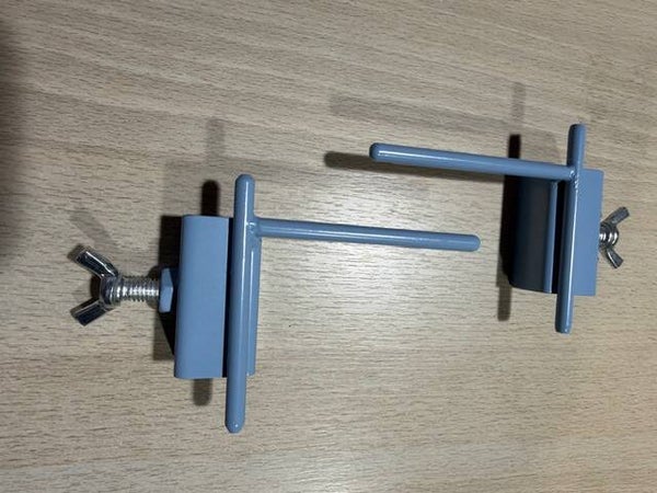 spantklem/draadklem links/rechts met pin per 2 stuks verpakt