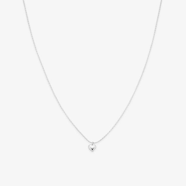 Zilverkleurige ketting met hartje 6167