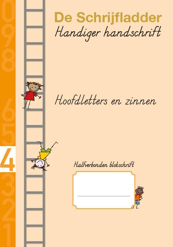 Schrift halfverbonden 4 Hoofdletters en zinnen - groep 4 - set van 5